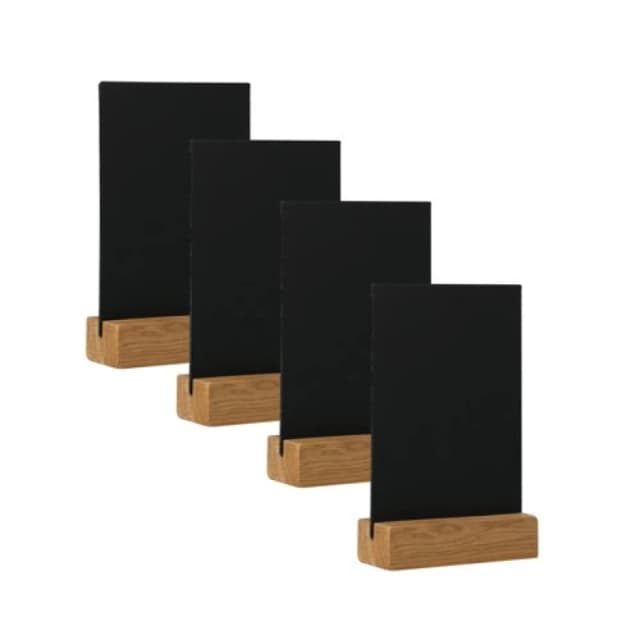 Deflecto Deflecto Double Sided A4 Countertop Chalkboard Information Display Dark Oak (Pack of 4) TCB-A4-OAKX4 TCB-A4-OAKX4