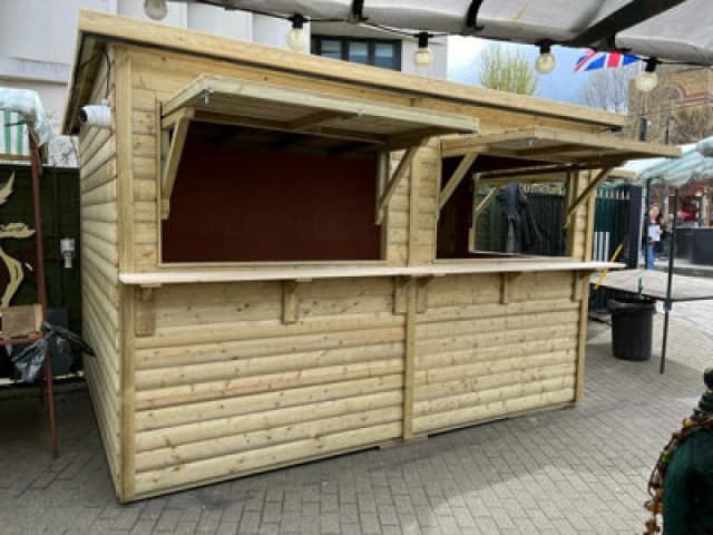 Churnet Valley Garden Furniture Ltd 3.6M X 2.4M Grenwich Chalet - Timber - L280 X W390 X H262cm - Minimal Assembly Required