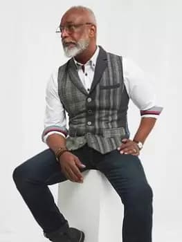 Joe Browns Mix It Up Waistcoat - Grey, Size 40, Men