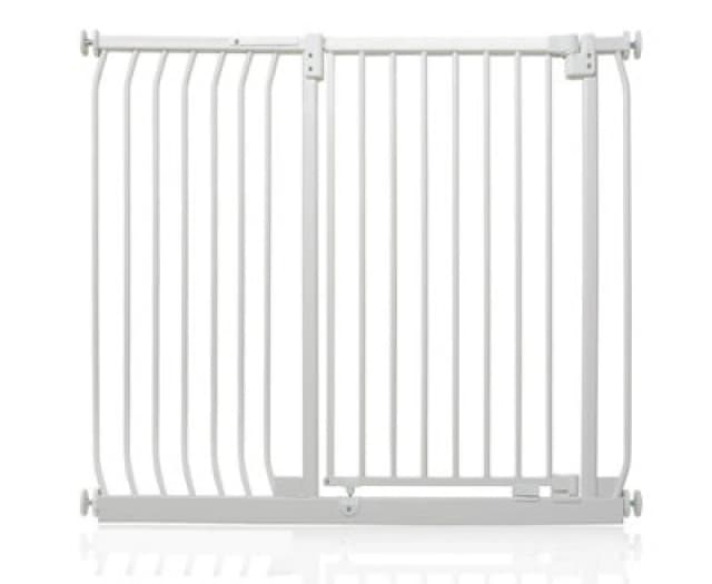 Safetots Extra Tall Elite Safety Gate, 116Cm - 125Cm, Matt White, Extra Tall 96.8Cm In Height, Pressure Fit Stair Gate
