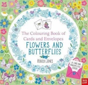 National Trust the Colouring Book of Cards and Envelopes - Flowers and Butterflies by Rebecca Jones Book