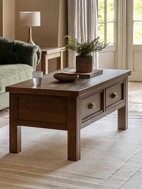 SO'HOME Toledo Oak 2 Drawer Coffee Table Natural Oak ONE SIZE