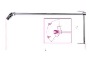 Beta Tools 852 Articulated T Handle Bit Handle 1/4" Hex 008520006