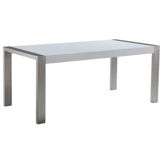 Beliani Dining Table Arctic Silver 180 Cm 90 Cm