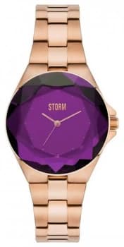 STORM Crystana Rose Gold Purple IP Bracelet 47254/P Watch