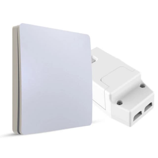 Ener-J 1 Gang Wireless Kinetic Switch (White Body) + 100W Rf + Dimmable Receiver