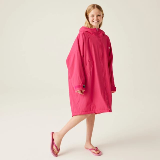 Regatta Waterproof Robe Juniors - Pink Pink 5-9yrs