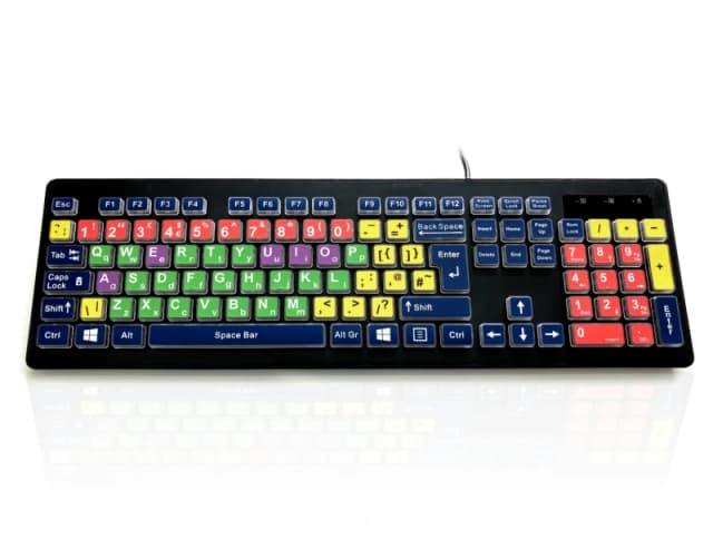 Accuratus KYB-RAINBOW2-MIX keyboard Home USB QWERTY UK English Multico