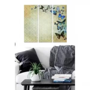 MDF25418259 Multicolor Decorative MDF Painting (3 Pieces)