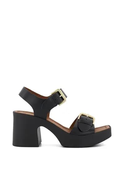 Dune London 'Jenies' Leather Sandals Black