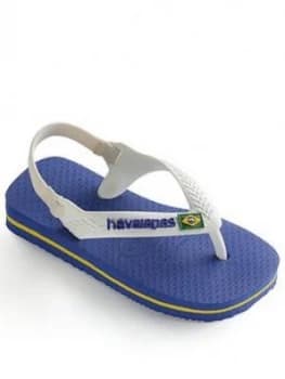 Havaianas Baby Brasil Logo Flip Flop Sandals - Marine Blue