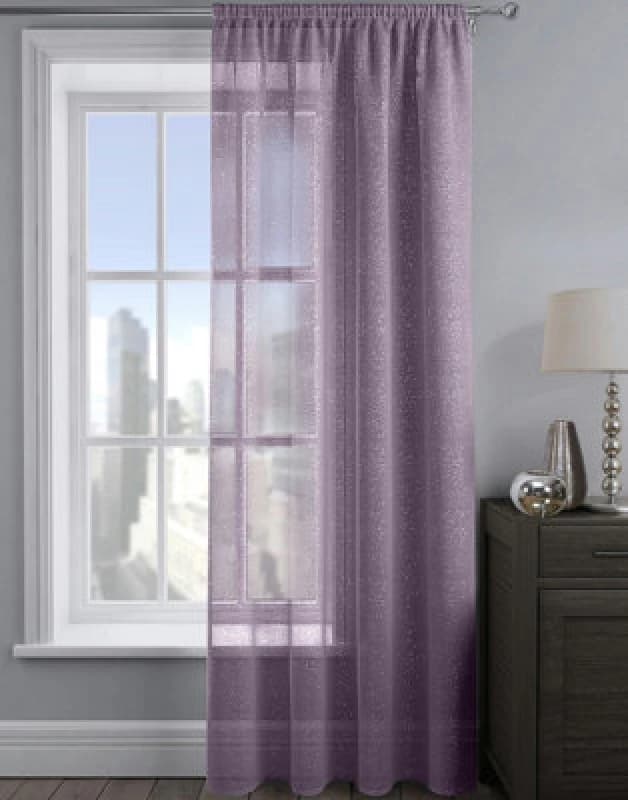 Velosso Alessandria Sheer Voile Panel Slot Top in Mauve Size: 137cm width x 137cm drop Mauve Unisex 137cm width x 137cm drop