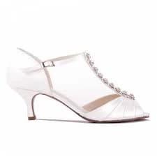 Pink by Paradox London Ivory Satin 'Alandra' High Heel Stiletto Court Shoes - 3