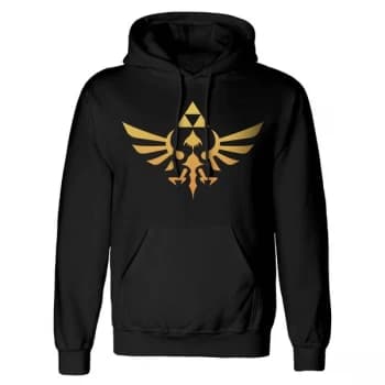 Legend Of Zelda - Hyrule Logo Unisex Large Pullover Hooded Sweatshirt - Black