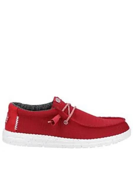Heydude Wally Sport Mesh Lace Up Shoe - Red Red W0NUX Male 8,9,10,11