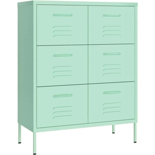 VIDAXL Drawer Cabinet Mint 80x35x101.5cm Steel Vidaxl 8720286564615