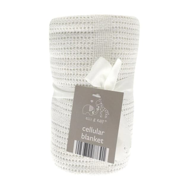 Country Club Cellular Blanket - White - 100% Cotton White unisex 75 x 100cm