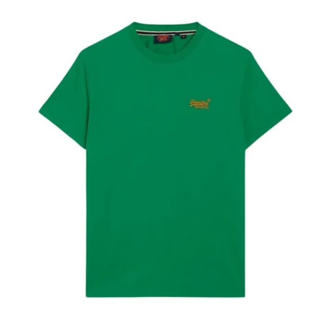 Superdry Drop Kick Green Organic Cotton Essential Logo T-Shirt Green Male S 204766UK