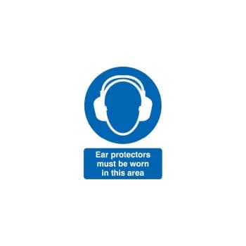 Ear Protectors Must Be Worn Rigid PVC Sign - 200 X 300MM