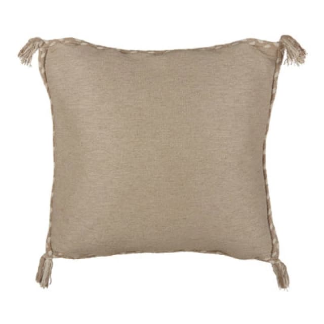 Beliani Throw Cushion Erigeron Jute 45 X 45cm Beige Solid