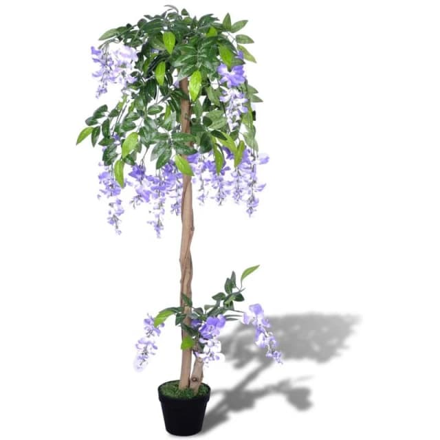 vidaXL Artificial Wisteria with Pot 120cm Fake Plant Arrangement Home Decor