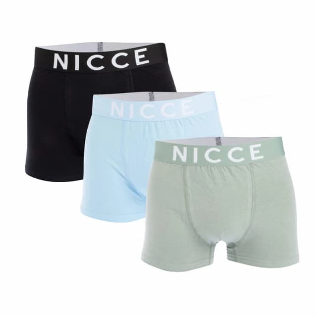 Nicce Jayden 3 Pack Boxer Shorts - Blue Blue 2XL