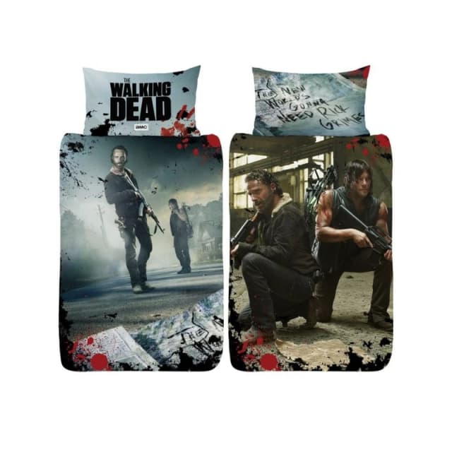 The Walking Dead New World Duvet Cover Set Size: Single Multicolor Unisex Single