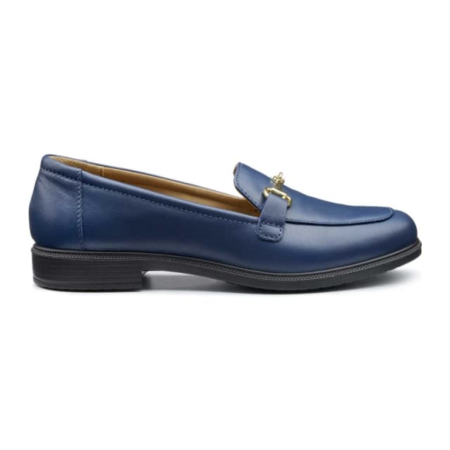 Hotter Wide Fit 'Clovelly' Loafers Mid Navy