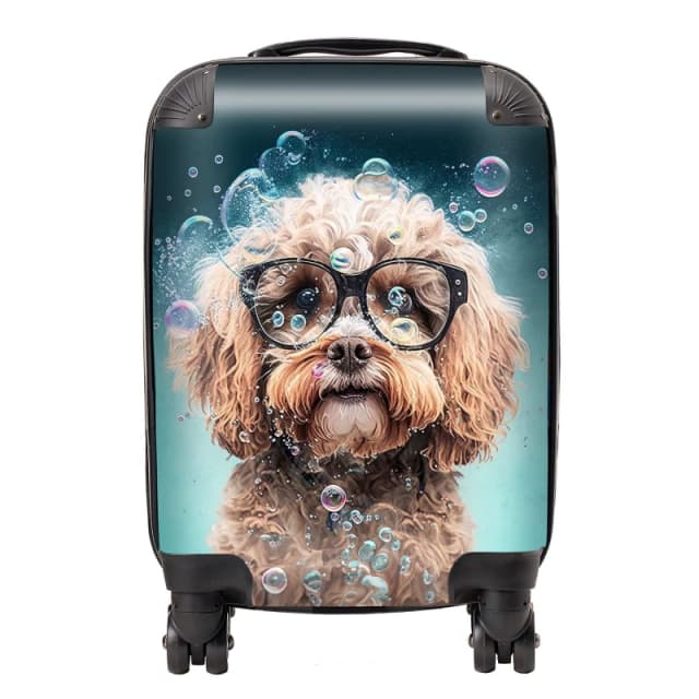 Warren Reed Designer Cavapoo Dog Splashart Suitcase - Large