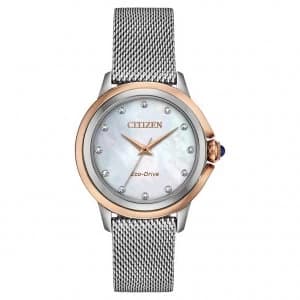 Citizen Eco-Drive Ceci Diamond Ladies Mesh Bracelet Watch
