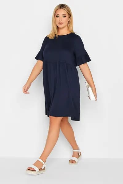 Yours Smock Dress Blue