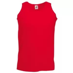 Fruit Of The Loom Mens Athletic Sleeveless Vest / Tank Top (2XL) (Red)