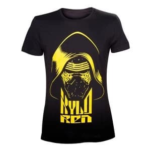 Star Wars - The Force Awakens Kylo Ren Yellow Face T-Shirt Male Small (Black)