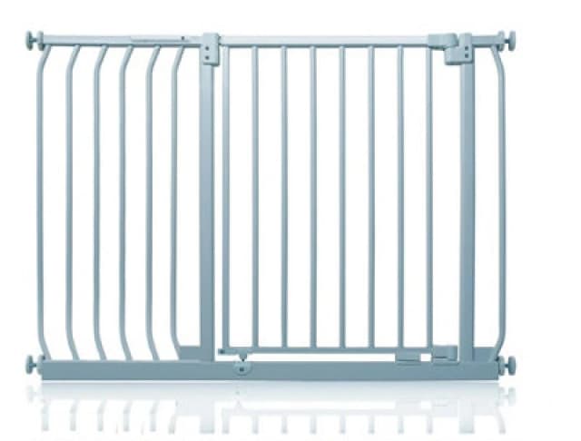 Safetots Elite Pressure Safety Gate, 107Cm - 116Cm, Matt Grey, Pressure Fit Stair Gate