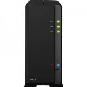 Synology DiskStation DS118 NAS Server casing 1 Bay 4K video support