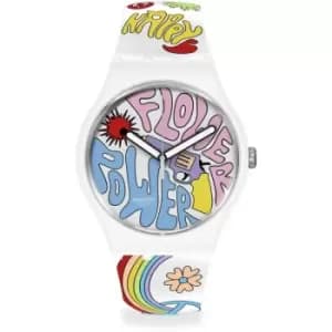 Unisex Swatch Power Of Peace Flower Power Bioceramic Watch
