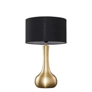 Laurin Large Gold Table Lamp with Black Reni Shade