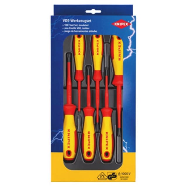 Draper 28017 Knipex 00 20 12 V05 Vde Plusminus/slotted Screwdriver Set, 6 Parts