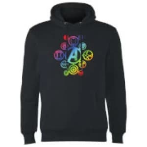 Avengers Rainbow Icon Hoodie - Black