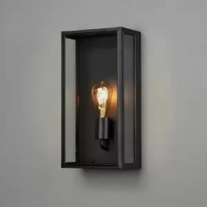 Carpi Outdoor Modern Lantern Wall Big E27 Black With Clear Glass, IP44