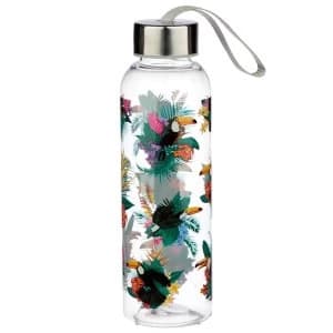 Toucan Party 500ml Water Bottle with Metallic Lid