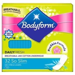 Bodyform So Slim Deo Fresh Lightly Scented Thin Liners x 32