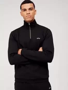 BOSS Quarter Zip Sweatshirt - Black Size M Men