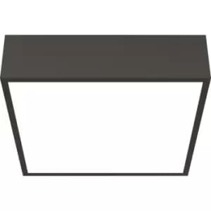 Sensio Zala Square Bathroom IP44 Ceiling Light Black Square 1300lm