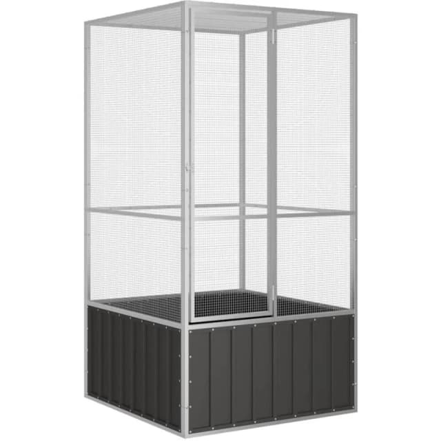vidaXL Bird Cage Anthracite 111x107x211.5cm Steel, Grey 171548