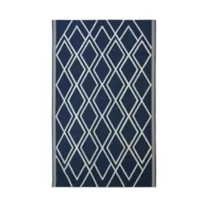 Homemaker County Diamonds Indoor/Outdoor Rug Navy 120X170Cm