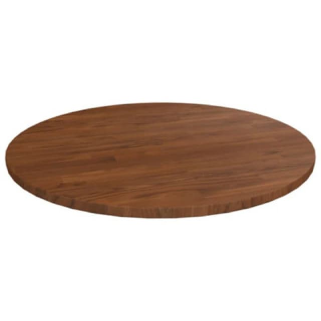 Vidaxl Round Table Top Dark Brown 50X1.5cm Treated Solid Wood Oak