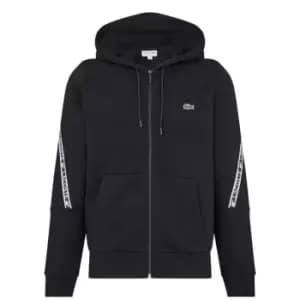 Lacoste Tape Zip Hoodie Mens - Black