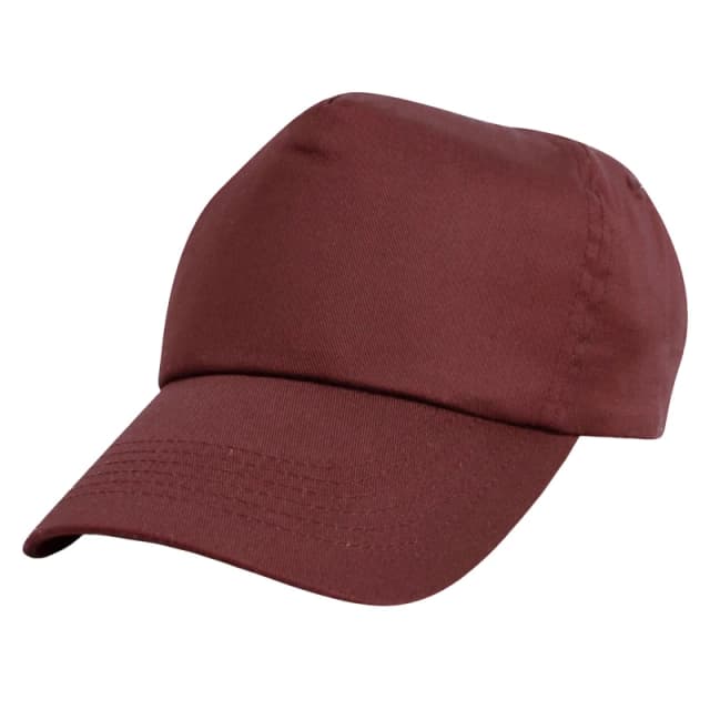 Result Plain Basebll Cap in Burgundy Burgundy Unisex One Size
