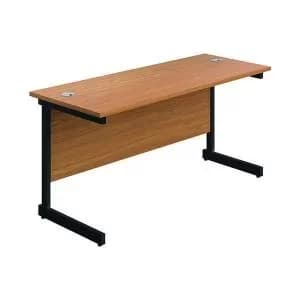 Jemini Rectangular Single Upright Cantilever Desk 1600x600x730mm Nova